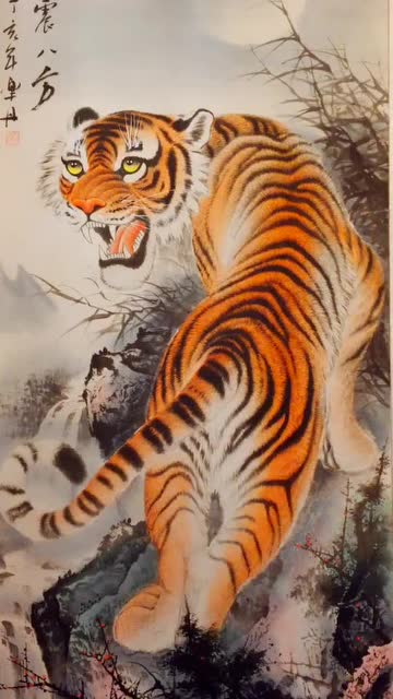 上山虎步步高升下山虎镇宅辟邪很灵的哦