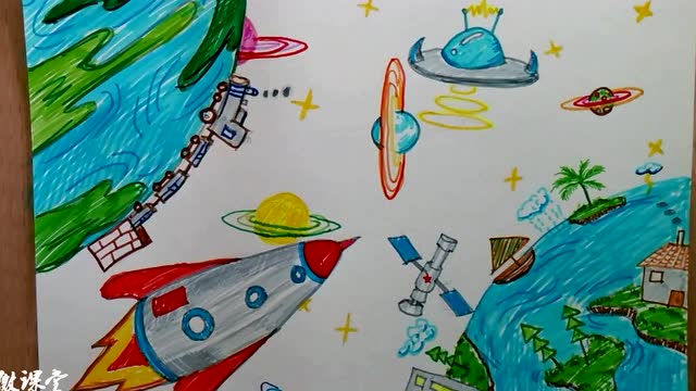 简笔画短片--外太空