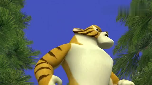 熊出没,森林惊现东北虎,光头强被吓得屁滚尿流