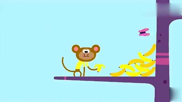 嗨道奇:顽皮的猴子乱扔香蕉皮,害的动物们摔的好惨!