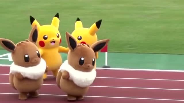 接力跑比赛的皮卡丘,萌翻了.