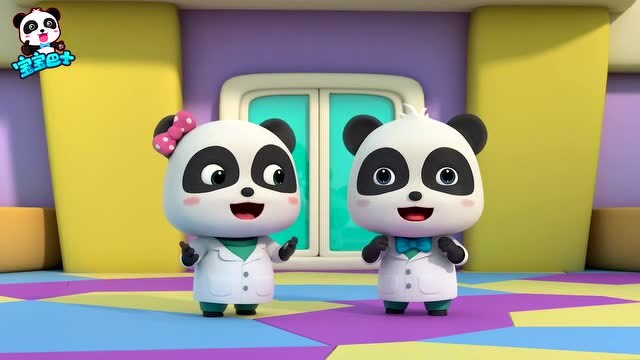 《宝宝巴士》奇妙小医生今天给小朋友检查身体,为它们颁个奖章吧!