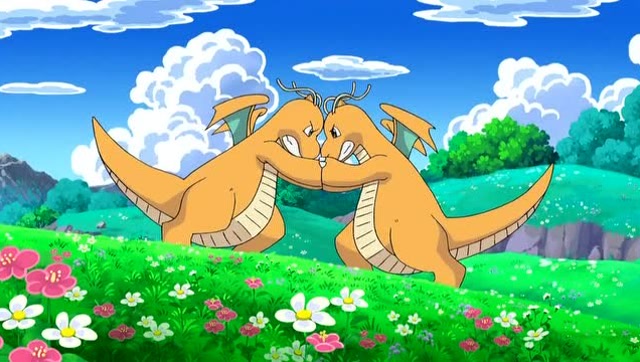 两只快龙一言不合就战斗,小智的喷火龙根本阻止不了