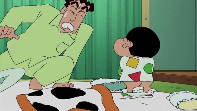 蜡笔小新:小新梦游上厕所,起身就要朝广志方便!