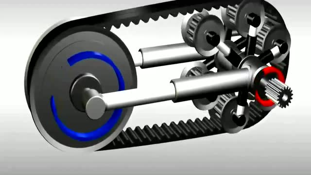 无极变速器里的齿轮是如何工作的?3d动画演示看