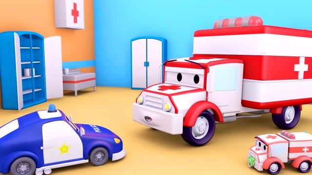 赛车总动员:勇敢的警长踢足球的时候突然不舒服,去找医生帮忙