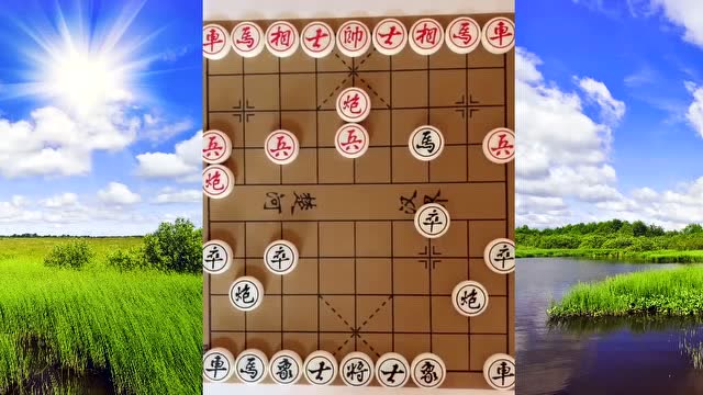 中国象棋:经典布局,七步追风马,马后炮绝杀
