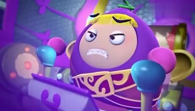 果宝特攻:葡萄战宝爆发战斗力,一招如意穿心炮下去魔动王挂了!