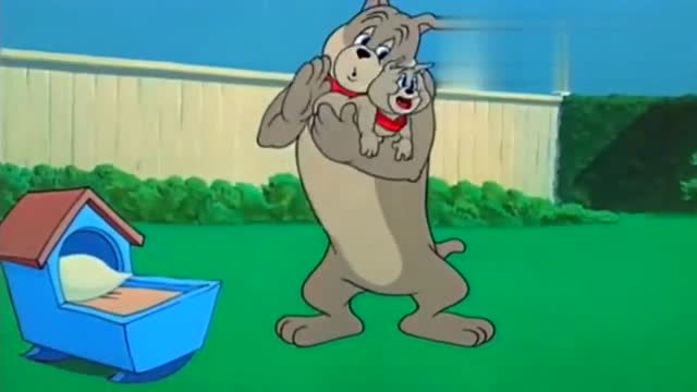 猫和老鼠:汤姆追杰瑞,影响到狗哥父子二人睡觉,被暴打一顿精彩