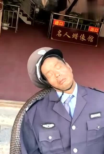 看门大爷睡着了,走近一看,这技术真高!