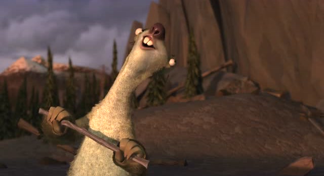 冰河世纪,这个树懒真会享受,在猛犸象的象牙山睡起觉来