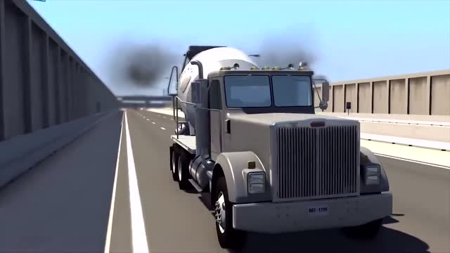 大卡车躲避停在路边的宝马,画面够酸爽