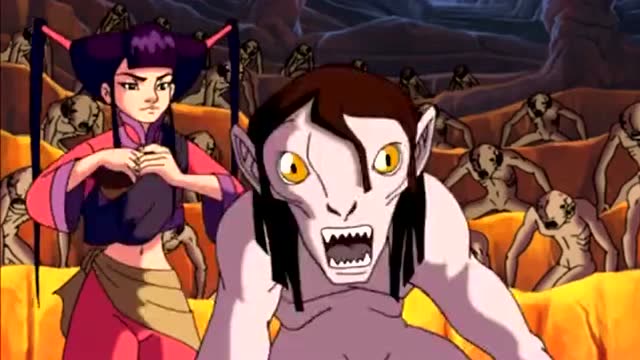 中华小子没想到小虎变成了火鬼小兰也没能救下他