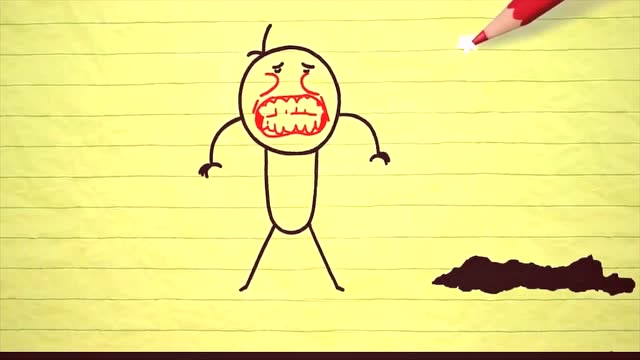 火柴人:想吃冰淇淋,不料嘴里喷出一把火将冰淇淋给融化了