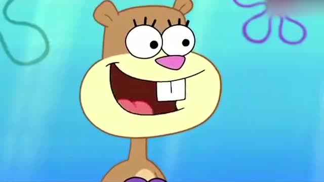 珊迪吃完食物都要完了,海绵宝宝想到了怎么救她