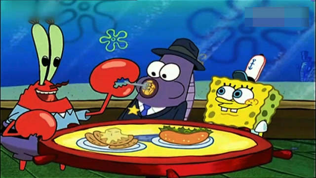 海绵宝宝和蟹老板这样对待他,卫生检查员来到蟹黄堡!