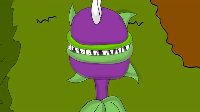 搞笑植物pvz动画:大嘴花的快乐生活