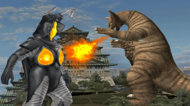 奥特曼格斗进化,怪兽哥莫拉对战杰顿,哥莫拉的尾巴攻击好厉害