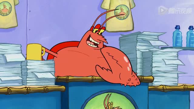 《海绵宝宝》海绵宝宝成为了虾大的终身会员!