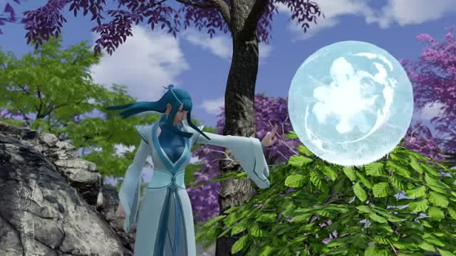 《灵剑尊》楚行云使出雷闪攻击冰璃姐,可是他的攻击却被冰封了