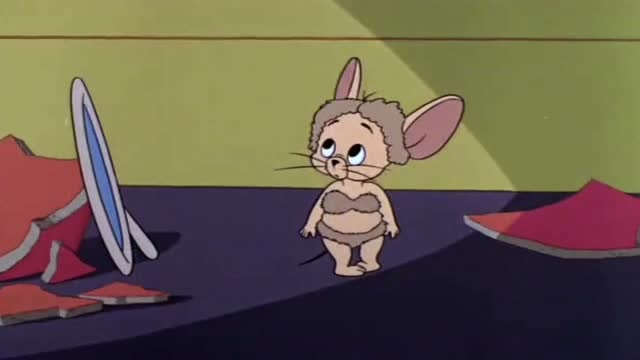 猫和老鼠:汤姆一秒让杰瑞变身"比基尼兔女郎",杰瑞的造型好看