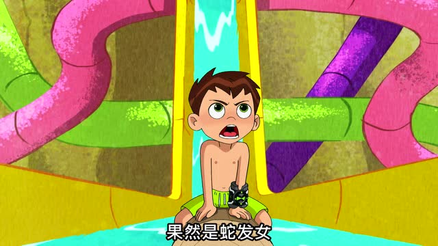 《少年骇客》她果然是蛇发女,小班用超能力变身四手霸王对付她