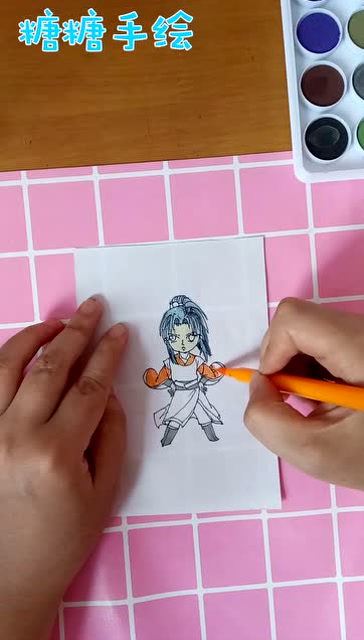 世家三公子,金子轩上色