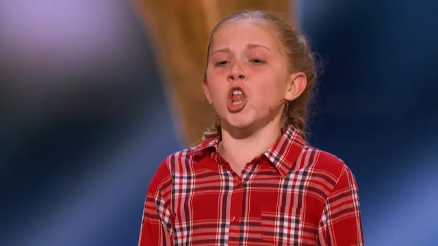 英国达人秀:11岁小女孩表演"口技",一开口引全场惊呼不断!