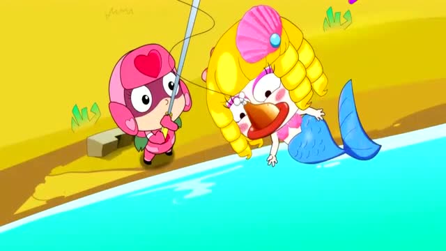 开心超人开心超人他们钓鱼竟然用鸡腿把美人鱼小小怪更奇葩