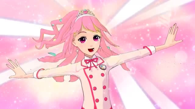 菲梦少女乔可星打开菲梦助理一连串菲梦卡片围着她