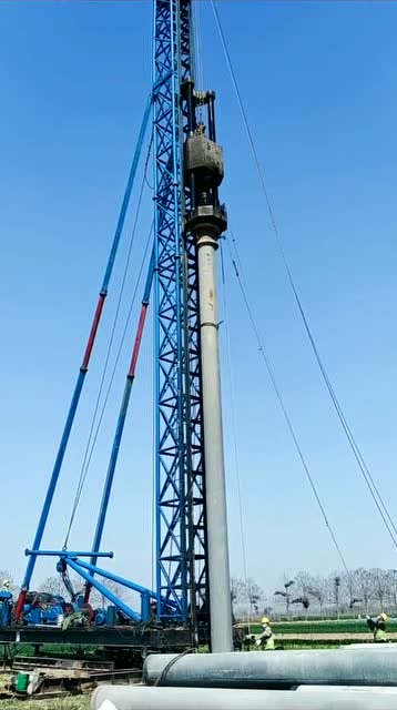 风电基础prc管桩沉桩最全风电施工风力发电