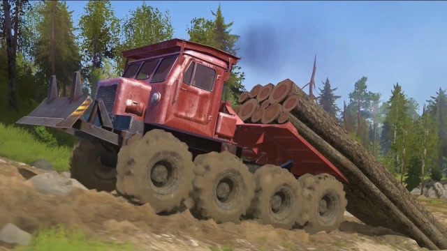 旋转轮胎:tt-4 8x8滑车越野牵引运输原木