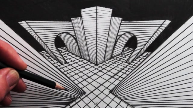 如何使用3d网格绘制三点透视图:快速