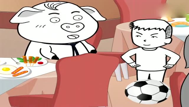 还真是活泼可爱!猪屁登幸灾乐祸的样子真逗