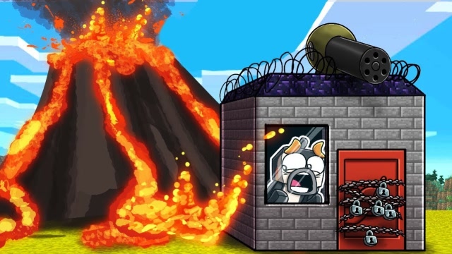 迷你君我的世界:火山口突现变异岩浆怪?