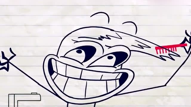 搞笑铅笔画:铅笔人整了个帅帅的发型去约会却被当成外星人带走了