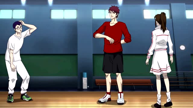 篮球旋风牧马看到雨桐来找他居然单手做俯卧撑