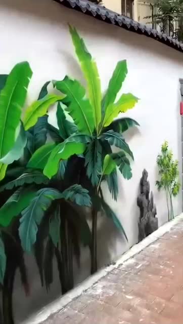 墙壁上的画太漂亮了,艺术.