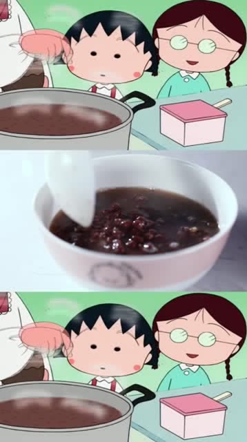 冬日来一碗暖呼呼的日式红豆年糕汤,樱桃小丸子同款哦