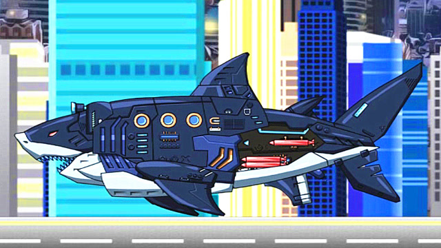 深海变形金刚怪兽大鲨鱼战斗技能大展示,还能变成核潜艇