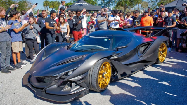 高清实拍阿波罗超级跑车,这声浪太霸气了!