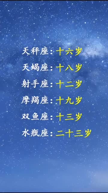 十二星座女几岁最漂亮