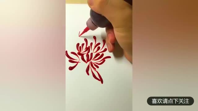 这么漂亮的彼岸花, 你们绝对不知道是果酱画出来的吧!