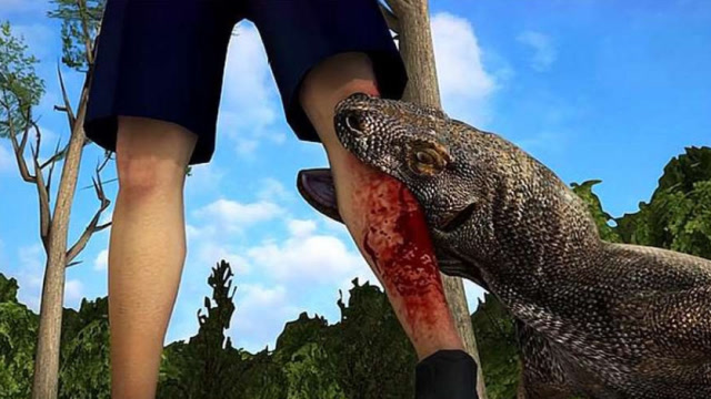 世界上最大的蜥蜴,科莫多巨蜥,被它咬到就惨了!
