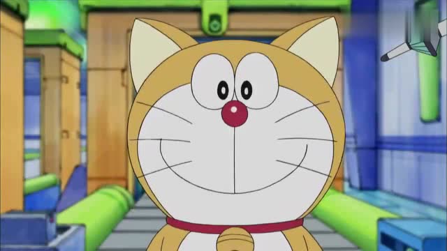 哆啦a梦:蓝胖子看到曾经的自己!一脸蠢萌的样子,太可爱了也!