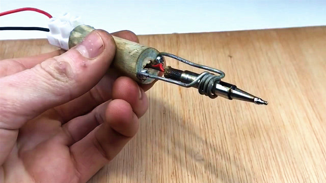 手工制作一个12v电烙铁在家修理家电太实用了