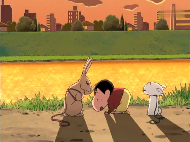 蜡笔小新:小新拜兔子为师,真是太逗了!