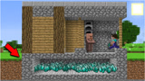 史蒂夫闯入村庄房子，找到地下密室后，发现了村庄的宝藏！