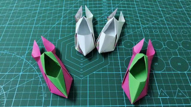 幼儿园手工折纸兔子鞋,简单几步就做好了