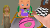 妈妈模拟器：塔米给宝宝喂粥，还给宝宝戴了一个围兜！